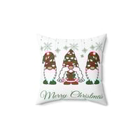 Image 1 of Merry Christmas Pillow, Christmas Gnomes Decorative Spun Polyester Square Pillow, Gift For Her.
