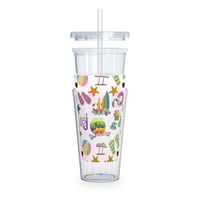 Image 7 of Beach Themed Plastic Tumbler with Straw