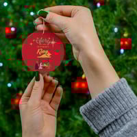 Image 1 of Glory To the Newborn King Nativity Christmas Ceramic Ornament, Christmas Tree Ornament, Gift For ...