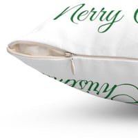 Image 3 of Merry Christmas Pillow, Christmas Gnomes Decorative Spun Polyester Square Pillow, Gift For Her.