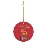 Image 2 of Glory To the Newborn King Nativity Christmas Ceramic Ornament, Christmas Tree Ornament, Gift For ...
