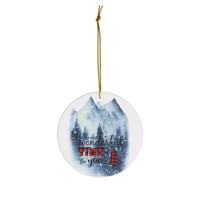 Image 2 of It's The Most Wonderful Time Of The Year Christmas Ceramic Ornament, Vintage Christmas Truck Cera...