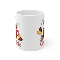 Image 2 of Warm Wishes And Hot Chocolat Christmas Mug, Holiday Gift Idea, Christmas Coffee Ceramic Mug 11oz