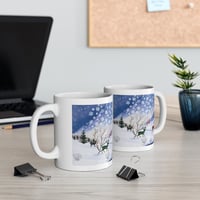 Image 4 of Plaid Reindeers In Winter Christmas 11 oz Ceramic Mug, Holiday Coffee Mug, Gift For Her, Christma...