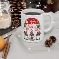Image 5 of Merry Christmas Ceramic Mug 11oz, Christmas Gnomes Coffee Mug, Holiday Gift Idea, Christmas Coffe...