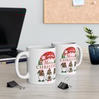Image 6 of Merry Christmas Ceramic Mug 11oz, Christmas Gnomes Coffee Mug, Holiday Gift Idea, Christmas Coffe...