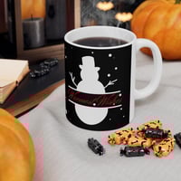 Image 7 of Christmas Snowman With Warmest Wishes 11 OZ Ceramic Mug, Holiday Gift Idea, Christmas Coffee Mug.