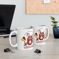 Image 6 of Warm Wishes And Hot Chocolat Christmas Mug, Holiday Gift Idea, Christmas Coffee Ceramic Mug 11oz