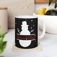 Image 8 of Christmas Snowman With Warmest Wishes 11 OZ Ceramic Mug, Holiday Gift Idea, Christmas Coffee Mug.