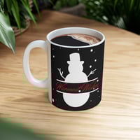 Image 9 of Christmas Snowman With Warmest Wishes 11 OZ Ceramic Mug, Holiday Gift Idea, Christmas Coffee Mug.