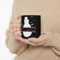 Image 10 of Christmas Snowman With Warmest Wishes 11 OZ Ceramic Mug, Holiday Gift Idea, Christmas Coffee Mug.
