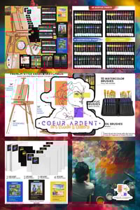 155-Piece All-in-One Artist Painting Kit with French Easel