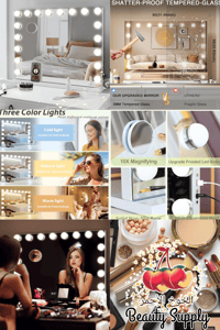 COOLJEEN Large Hollywood Vanity Mirror
