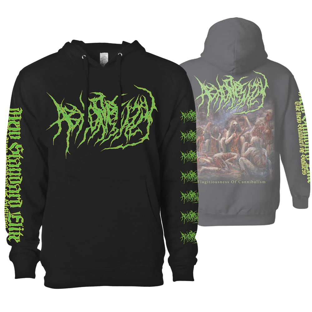 Image of ABHORRENTLY "FLAGITIOUSNESS OF CANNIBALISM" HOODIE
