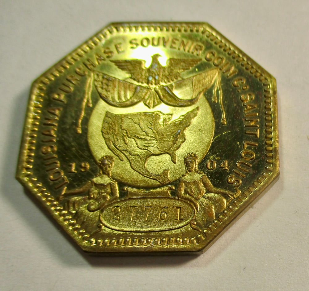 1904 GEM ST. LOUIS LOUISIANA PURCHASE EXPO MEDAL OF ATTENDANCE