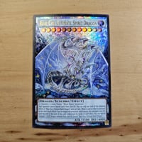 Image 1 of Blue-Eyes Ultimate Spirit Dragon Etched and Hand-Painted  Full Art Card