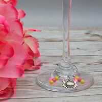 Image 1 of Orange Crab Wine Glass Charm
