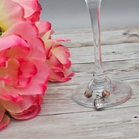 Image 1 of Brown Wine Barrel Wine Glass Charm