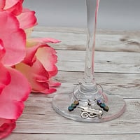 Image 1 of Heart Wine Bottle Wine Glass Charm