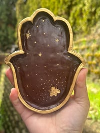 Image 3 of Hamsa Hand- Handmade clay tray or wall charm