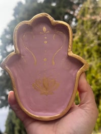 Image 2 of Hamsa Hand- Handmade clay tray or wall charm