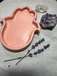 Image 5 of Hamsa Hand- Handmade clay tray or wall charm