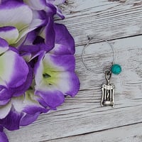 Image 3 of Blue Corkscrew Wine Glass Charm