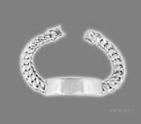 925 Silver Heavy Cuban Name Plate Bracelet