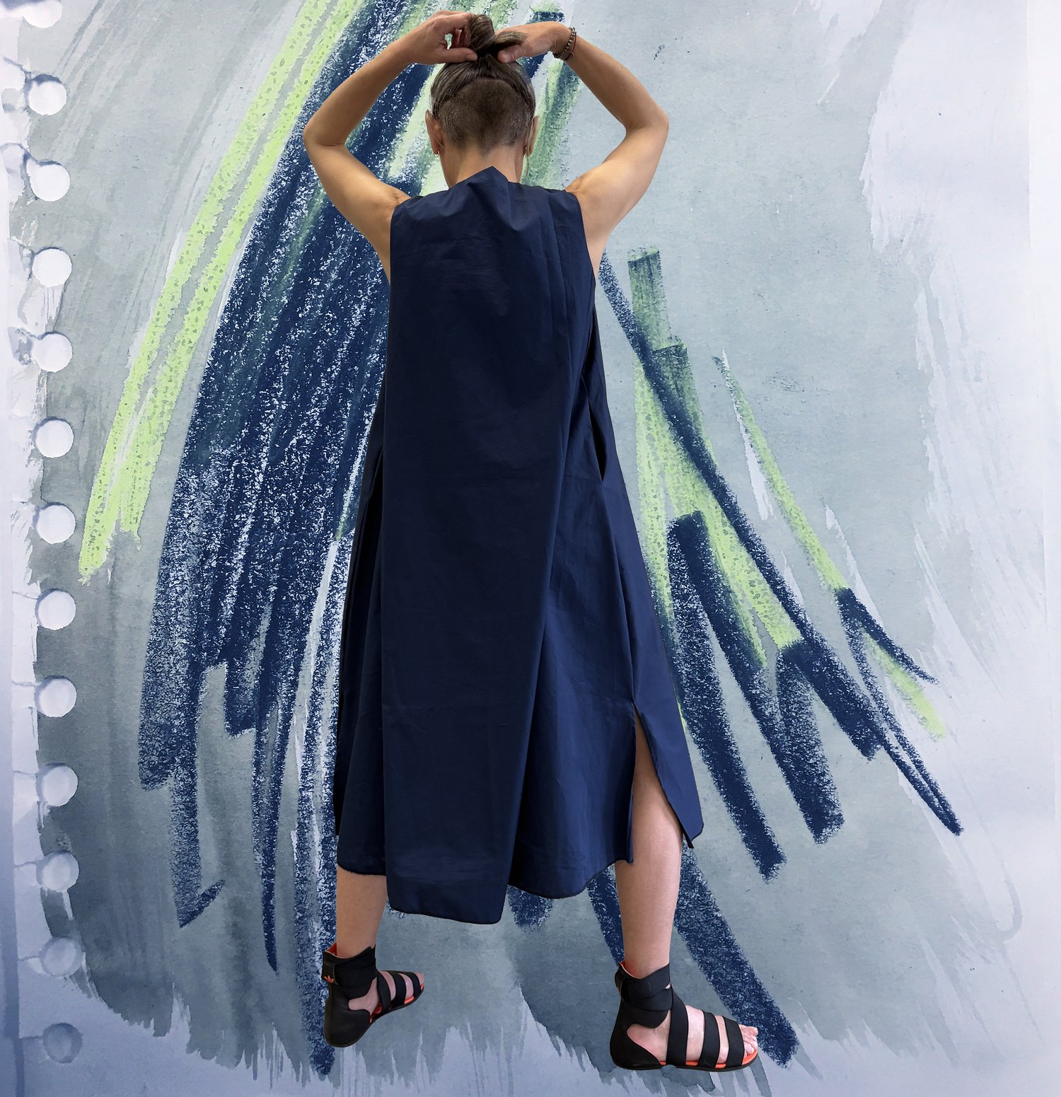 Image of SOFT COTTON FLARED DRESS