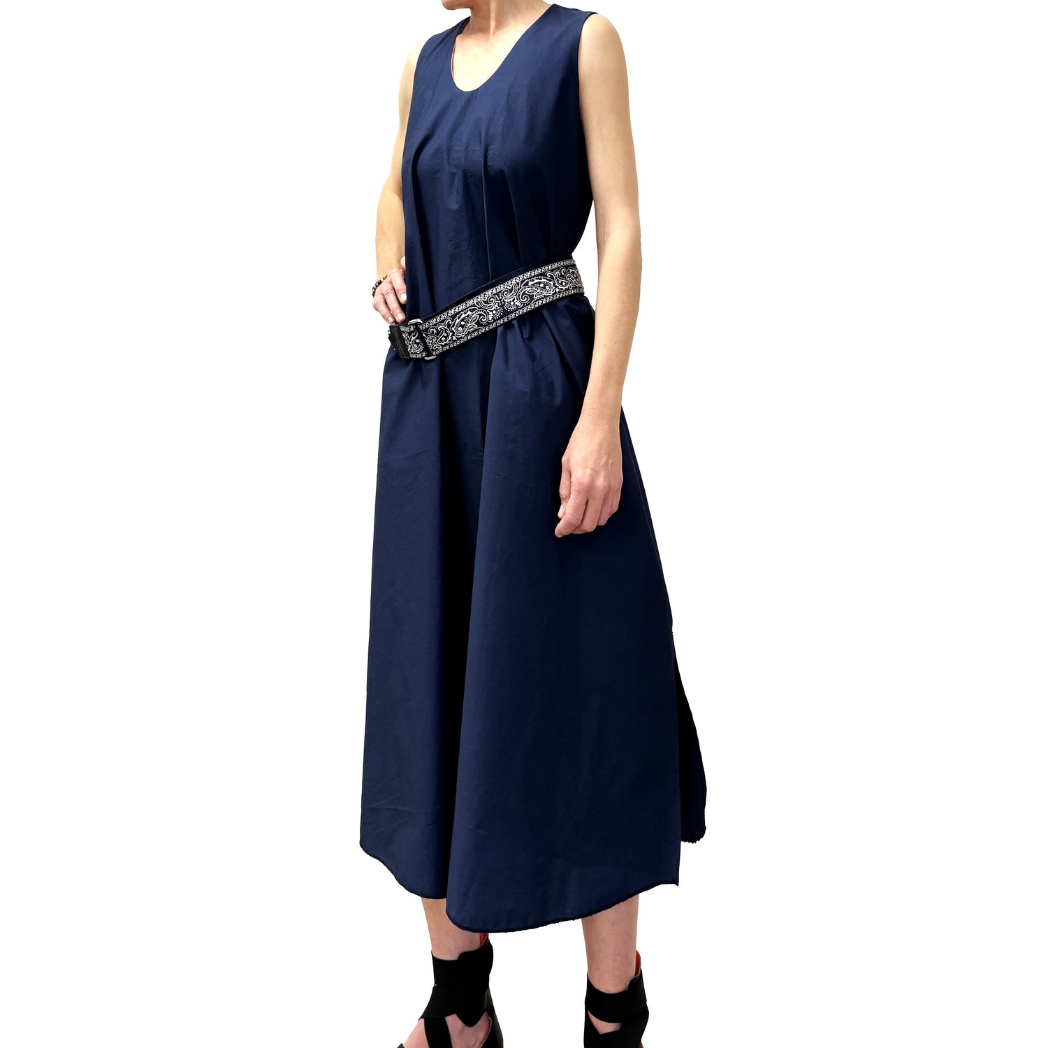 Image of SOFT COTTON FLARED DRESS