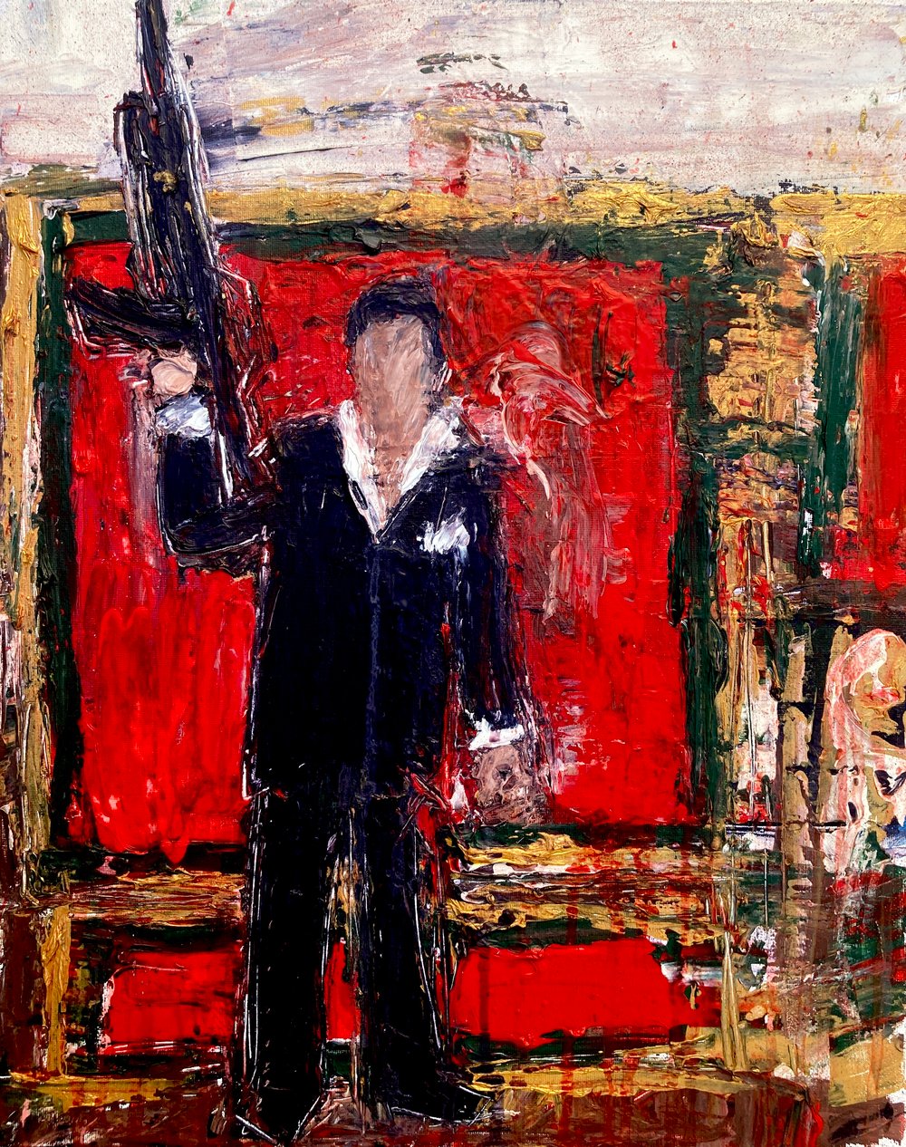 Image of Tony Montana original on canvas .