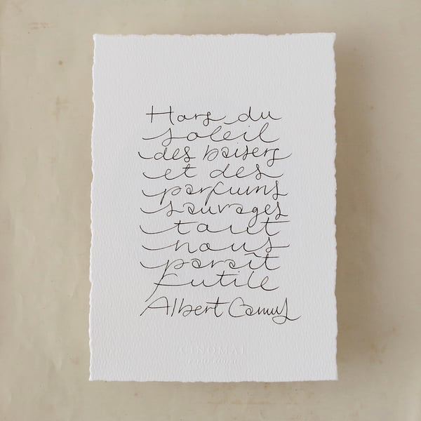 Image of PETITE AFFICHE / MANUSCRITE / HORS DU SOLEIL