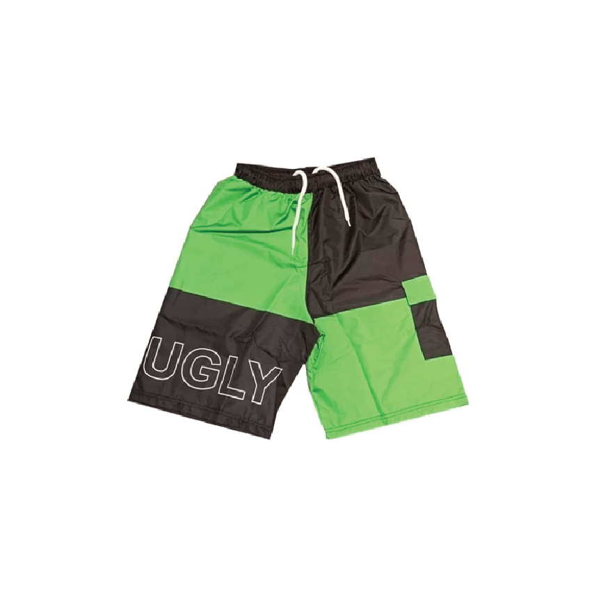Image of GREEN/BLACK SWIM TRUNKS