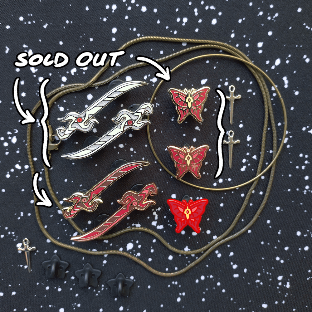 Image of [P4P] Crimson Rain Filler Enamel Pins