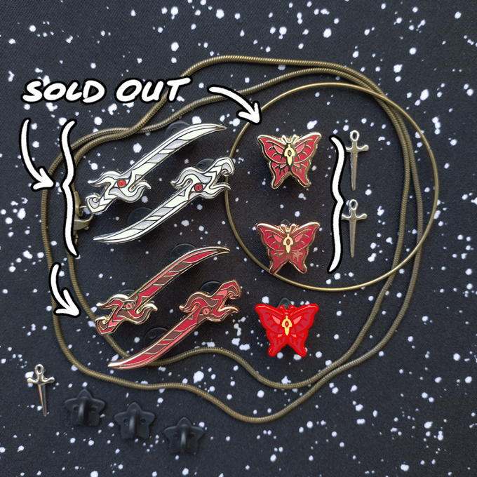 Image of [P4P] Crimson Rain Filler Enamel Pins