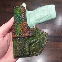 Image 2 of Smith and Wesson Bodyguard 2,0 OD Green and Black Iwb holster with DCC clip.