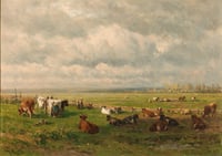 Vintage WR Meadow Landscape print