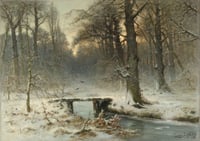Vintage LA January Evening in the Woods of The Hague print
