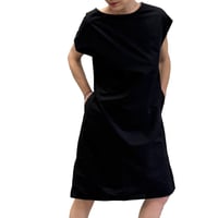 Image 3 of SHORT-SLEEVED COTTON DRESS WITH ABSTRACT PAINTING