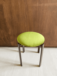 Image 1 of Tabouret vintage avec assise en velours