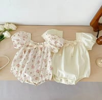 Image 4 of Everly Eyelet Bubble - French Floral / Linen
