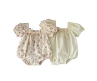 Image 2 of Everly Eyelet Bubble - French Floral / Linen