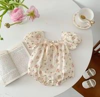 Image 9 of Everly Eyelet Bubble - French Floral / Linen