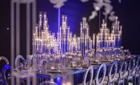 Image 1 of 7 arms clear candlelabras centerpieces 