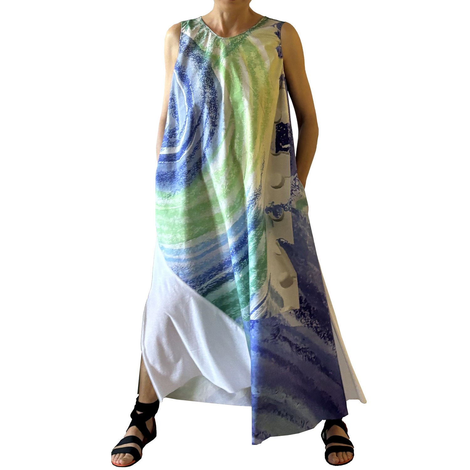 Image of SLEEVELESS DRESS IN ORGANIC COTTON