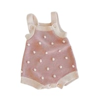 Image 1 of Henley Knit Romper - Cotton Candy 