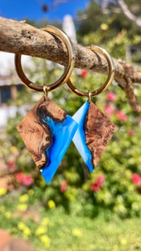 Orecchini legno e resina - Cala Xarraca.