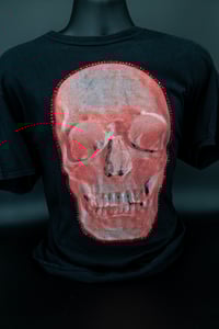 Image 3 of Negative Skulls with rhinestone outlines (b/w and Red) 