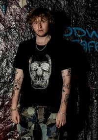 Image 17 of A3 Negative Rhinestone Skull (Black ) Artwork OR T shirt