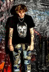 Image 11 of A3 Negative Rhinestone Skull (Black ) Artwork OR T shirt